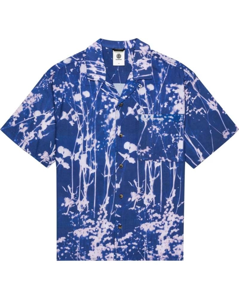 ELEMENT CAMICIA STAMPATA A MANICHE CORTE DA UOMO AZUL
