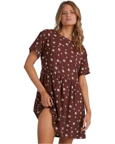 RVCA VESTIDO F3DRRFRVF2-4889 MARRÓN PARA MUJER MARRON