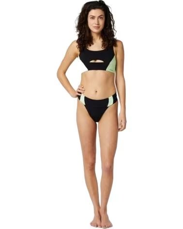 MYSTIC SPORT BIKINI-OBERTEIL DAMEN COLOR BLOCK VERDE