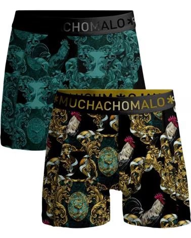 MUCHACHO MALO PACK COM 2 CUECAS BOXER ESTAMPADAS MASCULINAS MUCHACHO MALO VERDE