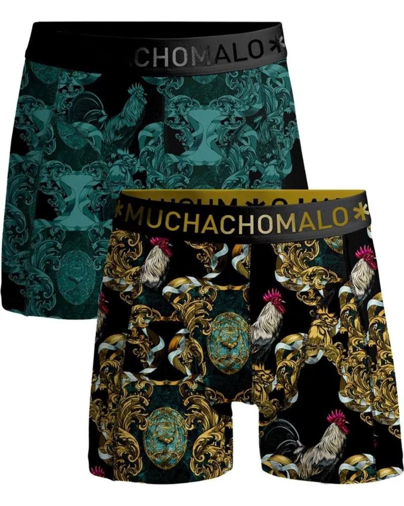 MUCHACHO MALO MUCHACHO MALO MEN´S PRINTED BOXER BRIEFS 2-PACK VERDE