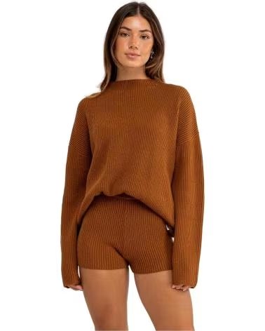 RHYTHM SUÉTER DE MALHA RHYTHM FEMININO, MARROM MARRON