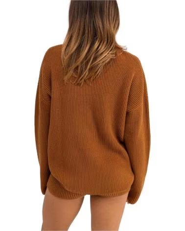 RHYTHM SUÉTER DE MALHA RHYTHM FEMININO, MARROM MARRON
