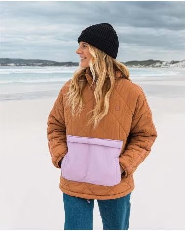 RIP CURL GIACCA TRAPUNTATA IN PILE RIP CURL DA DONNA MARRON