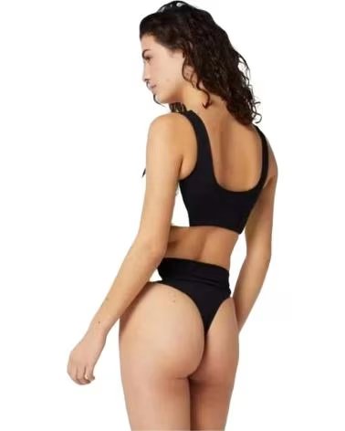 MYSTIC BRAGUITA DE BIKINI "MYSTIC" MUJER NEGRA CON DETALLES VERDES VERDE
