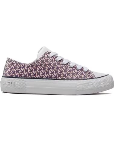 TOMMY HILFIGER TÊNIS COM ESTAMPADO MONOGRAMA BLANCO
