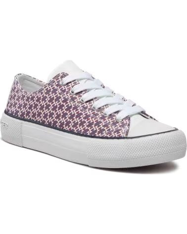 TOMMY HILFIGER TÊNIS COM ESTAMPADO MONOGRAMA BLANCO