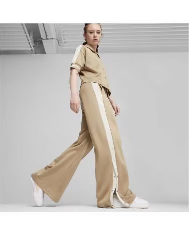 PUMA PANTALONI TUTA PUMA WIDE LEG DA DONNA MARRON