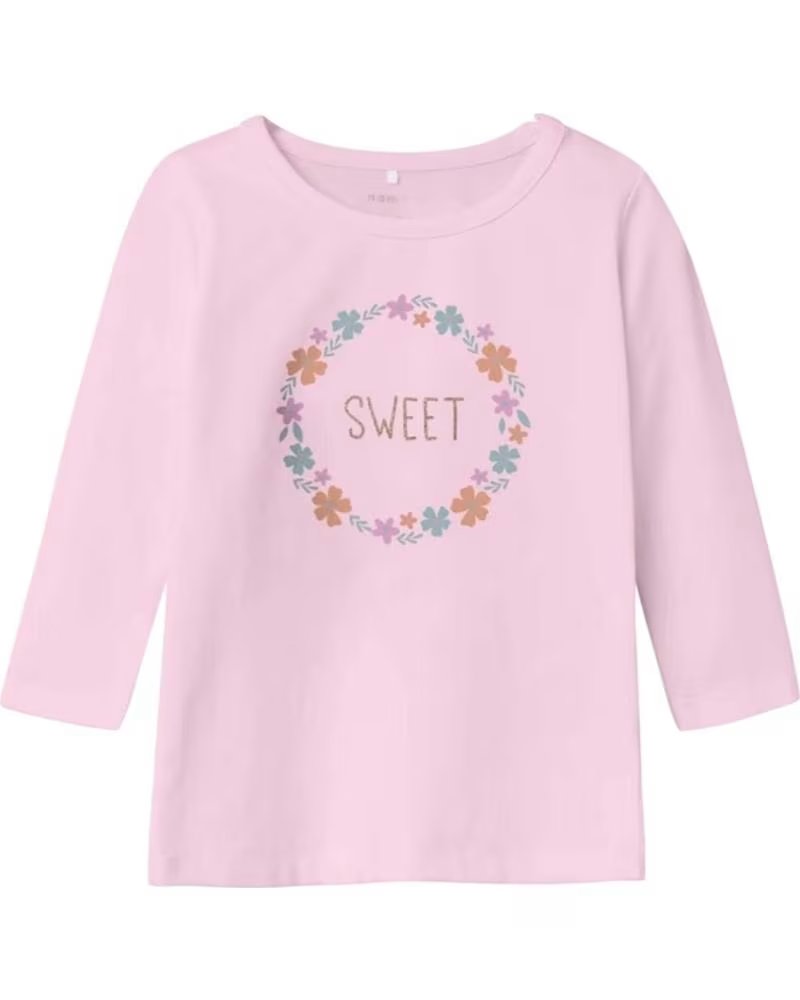 NAME IT LONG SLEEVE T-SHIRT "SWEET" FOR BABY GIRL ROSA