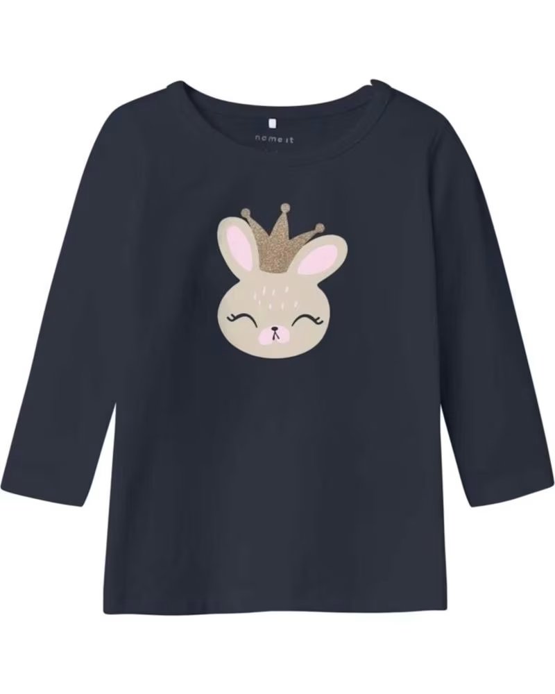 NAME IT NAME IT GIRLS´ LONG SLEEVE T-SHIRT WITH BUNNY DESIGN BEIGE