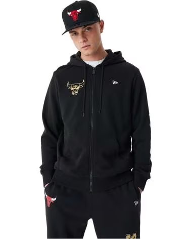 NEW ERA SUDADERA CHICAGO BULLS TEAM SCRIPT NEGRO