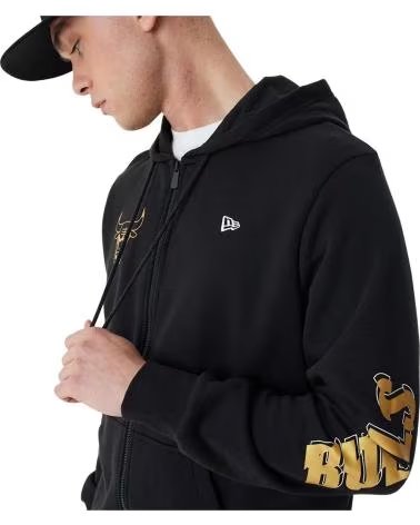 NEW ERA SUDADERA CHICAGO BULLS TEAM SCRIPT NEGRO