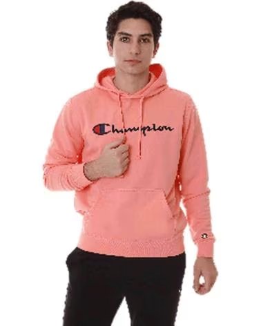 CHAMPION SUDADERA HOODED SWEATSHIRT HOMBRE ROSA