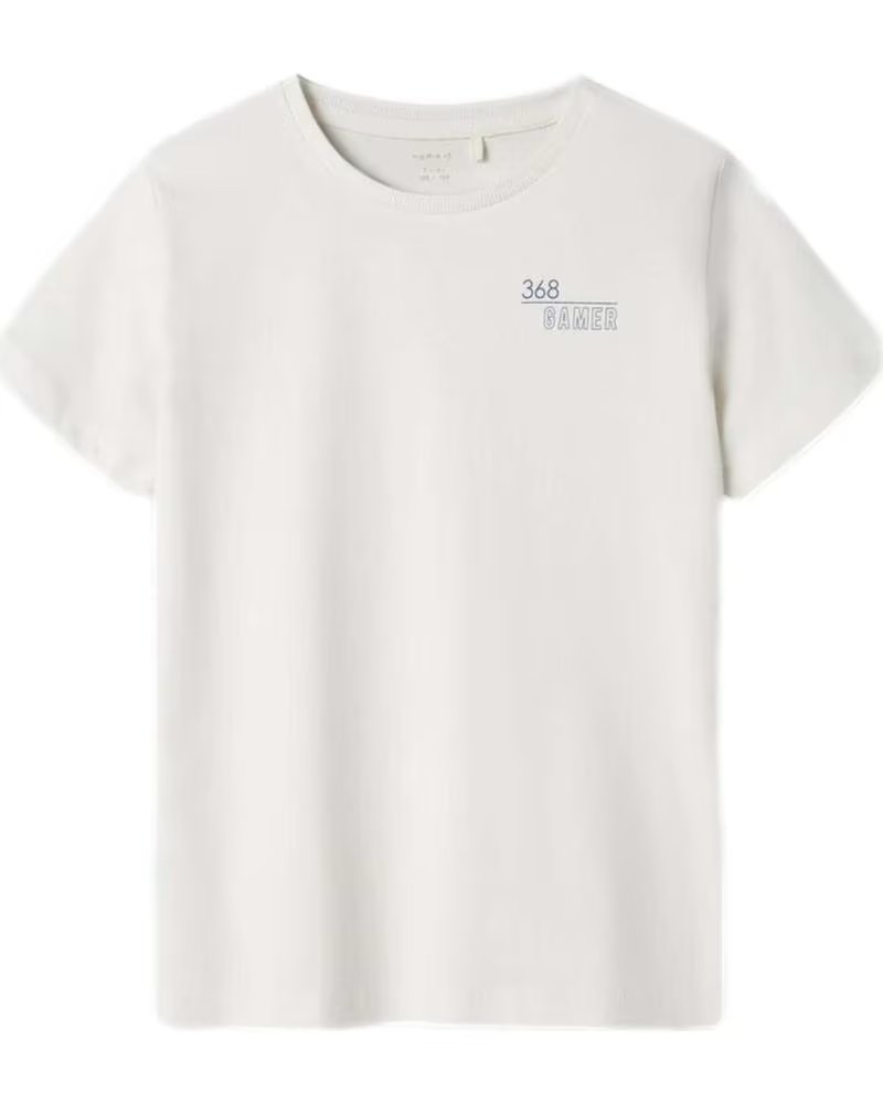 NAME IT NAME IT KURZARM-T-SHIRT FÜR JUNGEN MIT "368 GAMER"-PRINT BLANCO