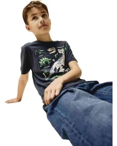 NAME IT UNISEX-T-SHIRT MIT KURZEN ÄRMELN UND DINOSAURIERN FÜR KINDER AZUL