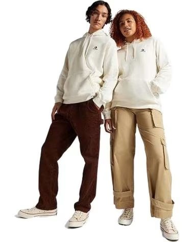 CONVERSE SWEATSHIRT À CAPUCHE CONVERSE UNISEXE BEIGE BEIGE