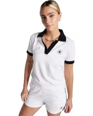 CONVERSE CAMISA POLO MANGA CURTA CONVERSE FEMININA BLANCO