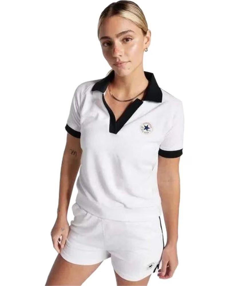 CONVERSE CAMISA POLO MANGA CURTA CONVERSE FEMININA BLANCO