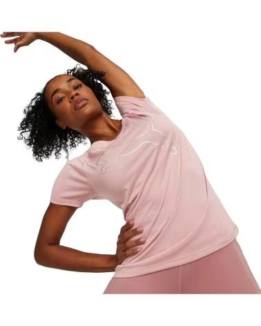 PUMA CAMISETA PUMA ESSENTIALS LOGO MANGA CORTA MUJER ROSA ROSA