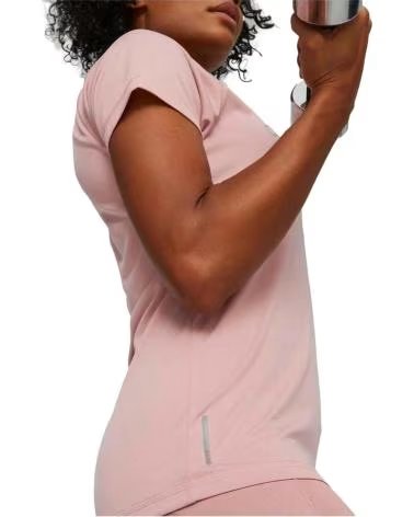 PUMA CAMISETA PUMA ESSENTIALS LOGO MANGA CORTA MUJER ROSA ROSA