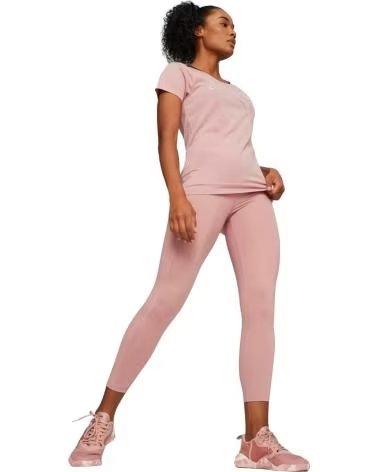 PUMA CAMISETA PUMA ESSENTIALS LOGO MANGA CORTA MUJER ROSA ROSA