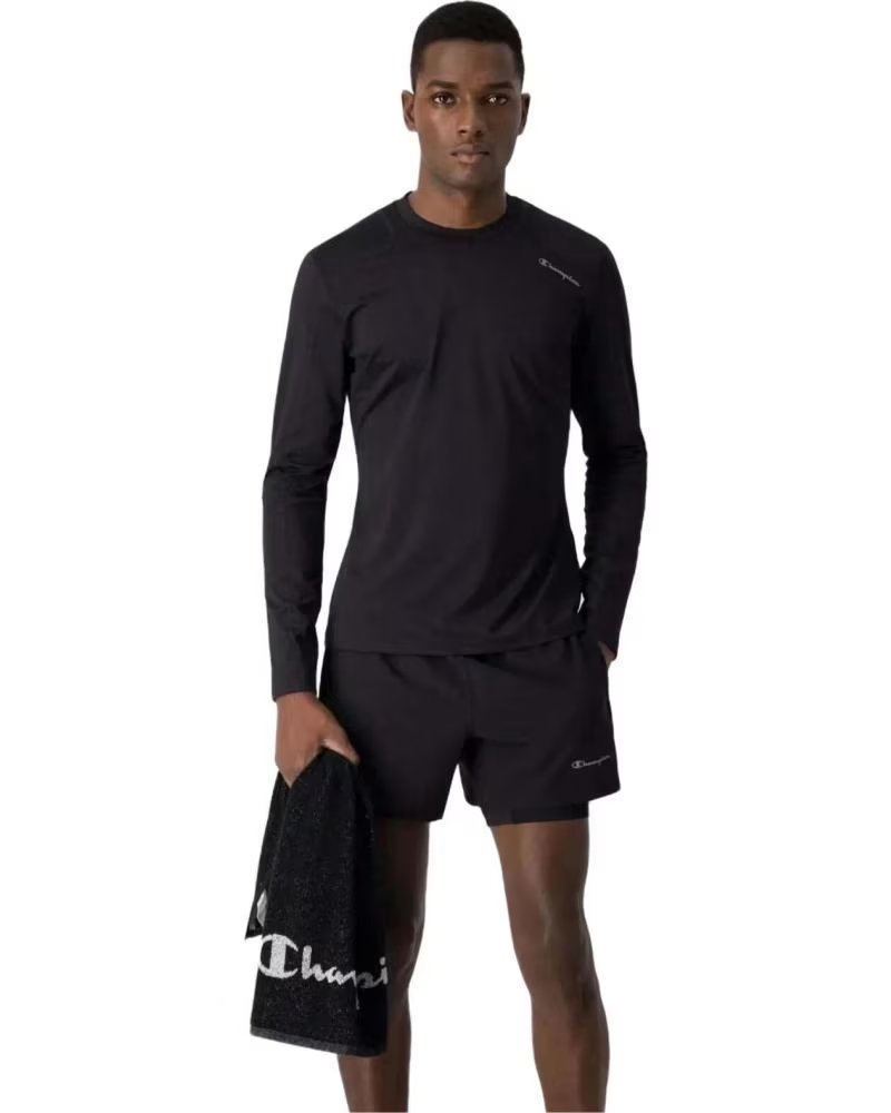 CHAMPION CAMISETA DE MANGA LARGA CHAMPION CREWNECK PARA HOMBRE NEGRO