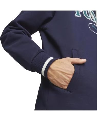 PUMA MOLETOM COM CAPUZ PUMA ARCHIVE BLOCK UNISSEX AZUL AZUL