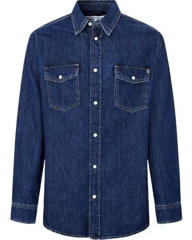 PEPE JEANS PEPE JEANS LANGARM-JEANSHEMD FÜR HERREN AZUL