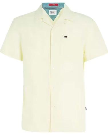 TOMMY JEANS CHEMISE À MANCHES COURTES JAUNE TOMMY JEANS POUR HOMME AMARILLO