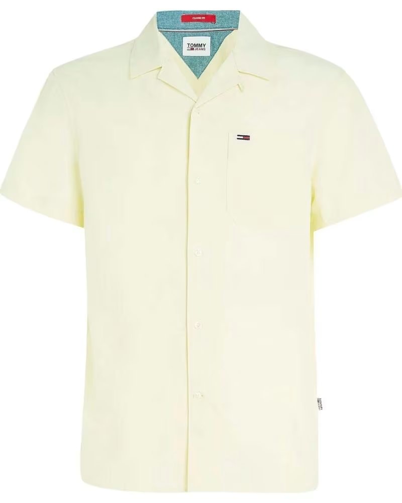 TOMMY JEANS CHEMISE À MANCHES COURTES JAUNE TOMMY JEANS POUR HOMME AMARILLO