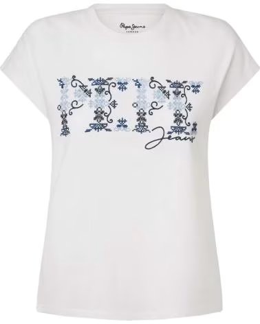PEPE JEANS CAMISETA PEPE JEANS DE MANGA CORTA PARA MUJER BLANCO