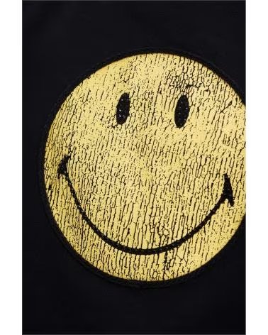 DESIGUAL SUDADERA DESIGUAL SMILEY NEGRA PARA MUJER NEGRO