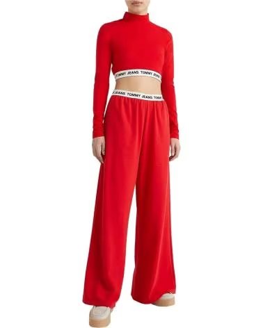 TOMMY JEANS TOMMY JEANS WEITE HOSE DAMEN ROT ROJO