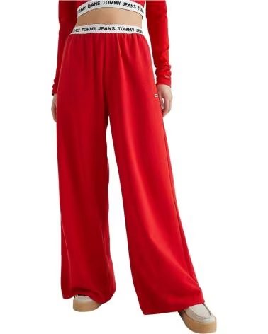 TOMMY JEANS TOMMY JEANS WEITE HOSE DAMEN ROT ROJO