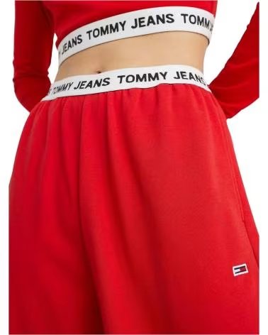 TOMMY JEANS TOMMY JEANS WEITE HOSE DAMEN ROT ROJO