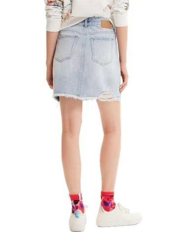 DESIGUAL DESIGUAL WOMEN´S WRAP DENIM SKIRT WITH BELT AZUL