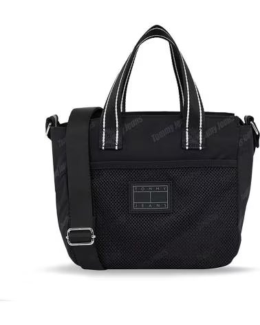 TOMMY JEANS TOMMY JEANS BLACK TOTE BAG FOR WOMEN NEGRO