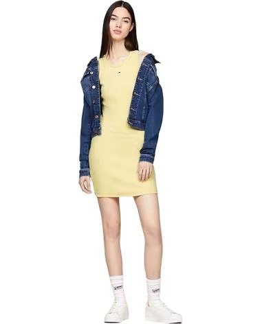 TOMMY JEANS VESTITO ADERENTE CON SPALLINE SOTTILI TOMMY JEANS DA DONNA AMARILLO