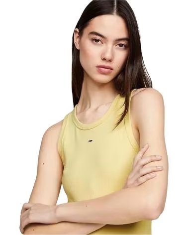 TOMMY JEANS VESTITO ADERENTE CON SPALLINE SOTTILI TOMMY JEANS DA DONNA AMARILLO