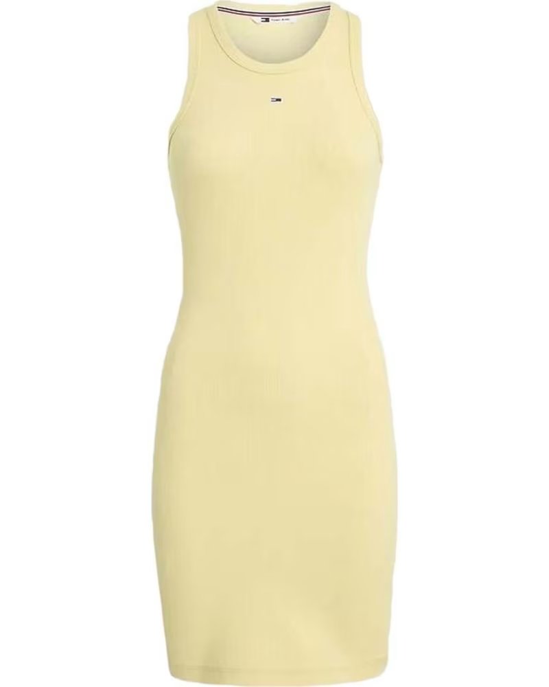 TOMMY JEANS VESTITO ADERENTE CON SPALLINE SOTTILI TOMMY JEANS DA DONNA AMARILLO