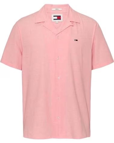 TOMMY JEANS CAMISA TOMMY JEANS MANGA CURTA MASCULINA ROSA