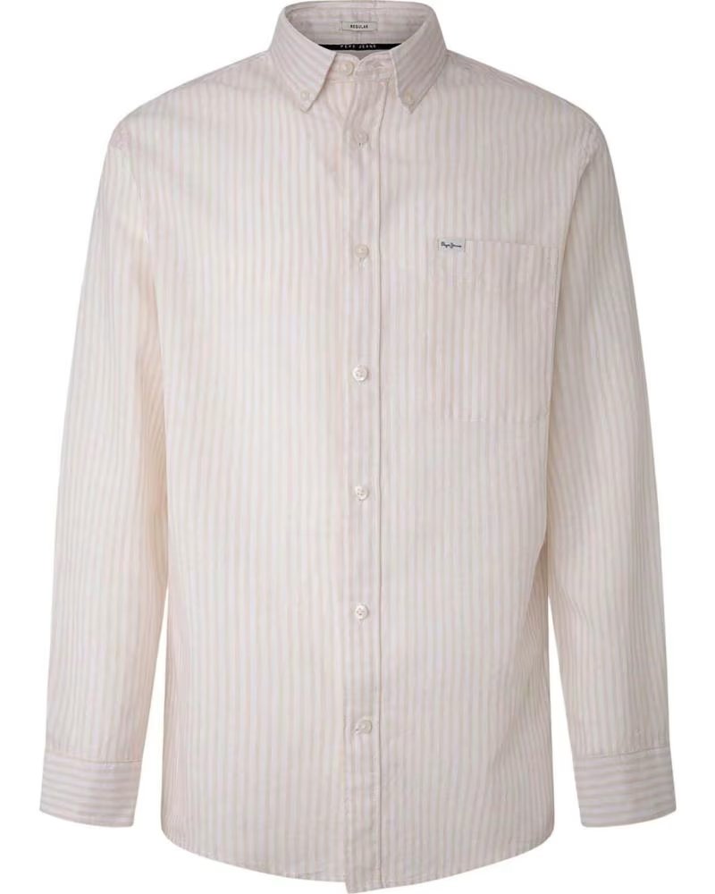 PEPE JEANS CAMISA DE LINHO PEPE JEANS MASCULINA BEGE BEIGE