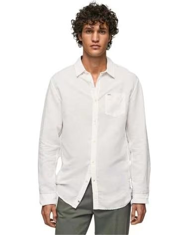 PEPE JEANS WEISSES LEINENHEMD FÜR HERREN PEPE JEANS BLANCO