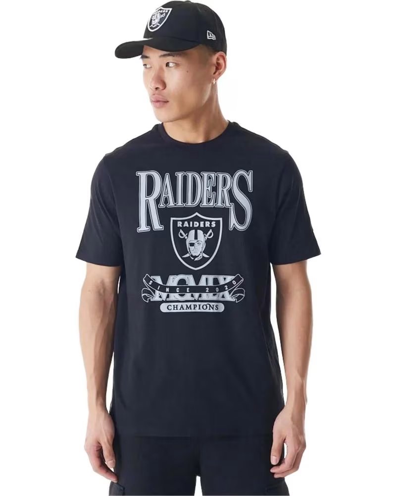 NEW ERA CAMISETA NEW ERA MASCULINA MANGA CURTA NFL LAS VEGAS RAIDERS NEGRO