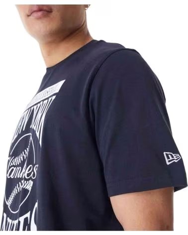 NEW ERA NEW ERA SHORT SLEEVE T-SHIRT NEW YORK YANKEES MEN BLACK NEGRO