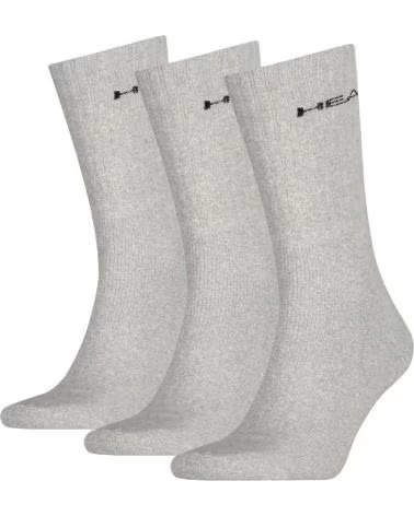 HEAD CONFEZIONE DA 3 CALZINI SPORTIVI GRIGI UNISEX GRIS