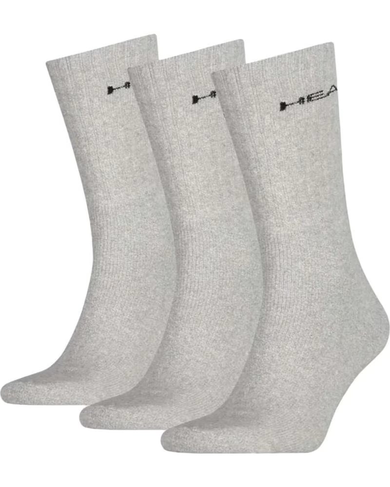 HEAD CONFEZIONE DA 3 CALZINI SPORTIVI GRIGI UNISEX GRIS