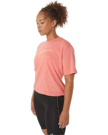 ASICS T-SHIRT ASICS A MANICHE CORTE DA DONNA ROSA