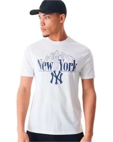NEW ERA T-SHIRT NEW ERA NEW YORK YANKEES MLB À MANCHES COURTES POUR HOMME BLANCO