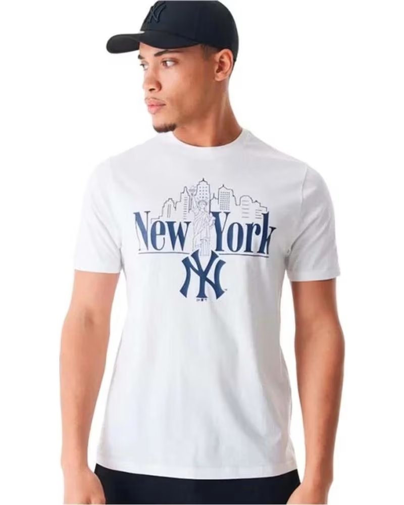 NEW ERA T-SHIRT NEW ERA NEW YORK YANKEES MLB À MANCHES COURTES POUR HOMME BLANCO